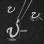Stainless Steel Alphabet Necklace, 26 Initial Letters A–Z