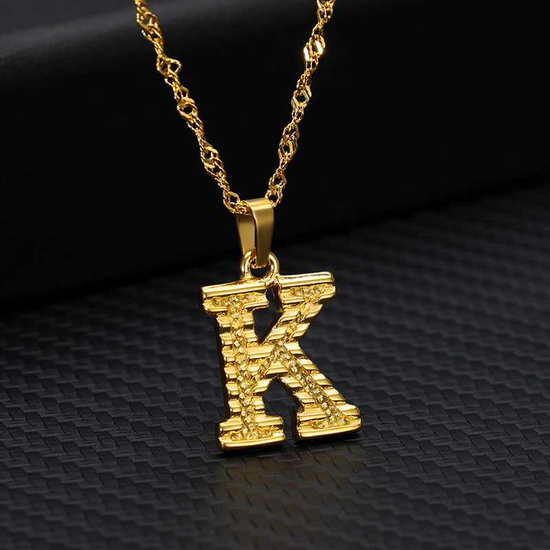 26 Letters Gold-Plated Pendant Necklace