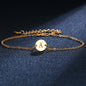 Adjustable Gold A-Z Letter Bracelet