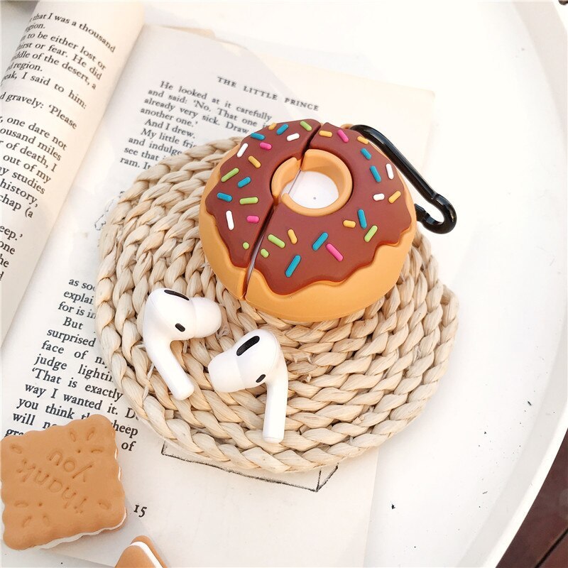 Compatible Apple AirPods Pro Case - Cute Donut Design Soft, Silicone Cover for Protection and Style