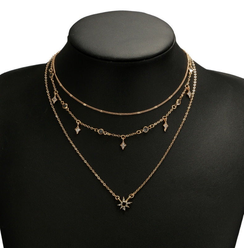 Multi-Layer Star Pendant Necklace