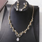 Bridal Rhinestone Zircon Necklace & Earring Set