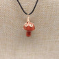 Winding Small Mushroom Natural Stone Necklaces