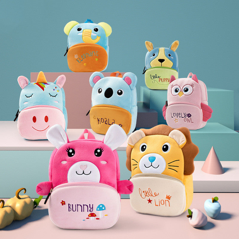 Cute Plush Animal Kindergarten Backpacks