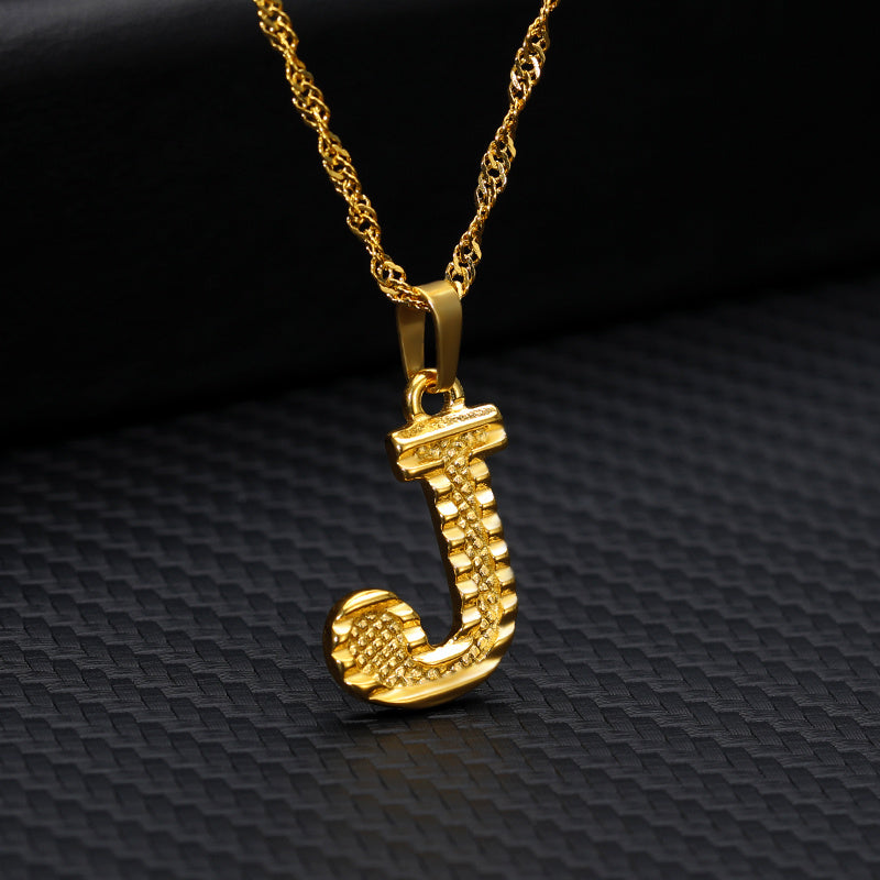 26 Letters Gold-Plated Pendant Necklace