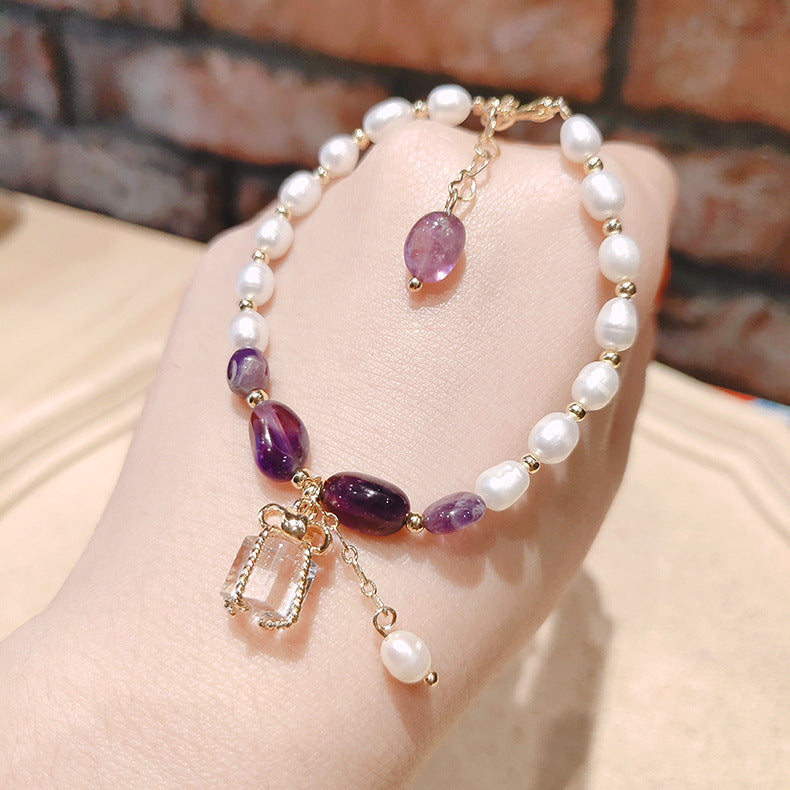 Flourishing Peach Blossom Baroque Pearl Bracelet