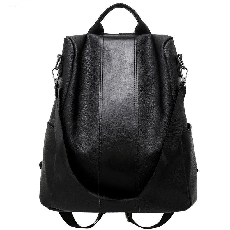 Large Capacity Leather Backpack