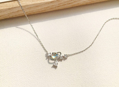 Aurora Water Drop Planet Necklace