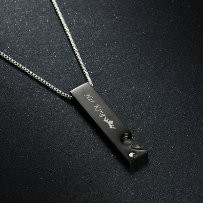Titanium Steel Couple Necklace