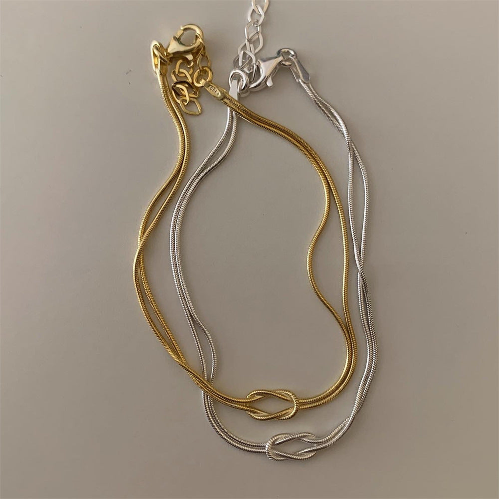 Couples Knot Necklace & Bracelet Set