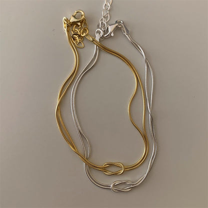 Couples Knot Necklace & Bracelet Set