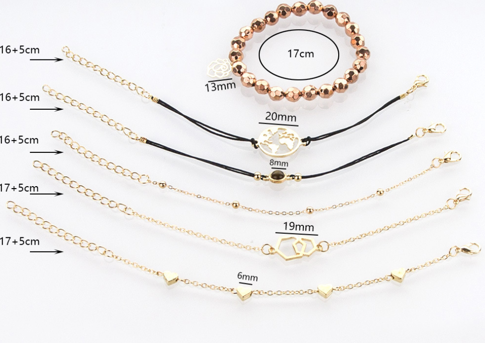 Vintage Bead Charm Bracelet Sets