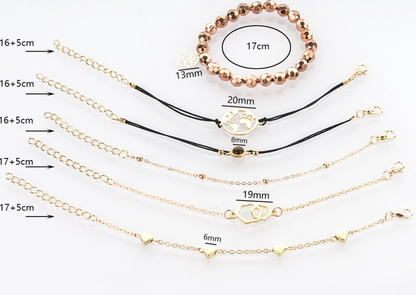 Vintage Bead Charm Bracelet Sets