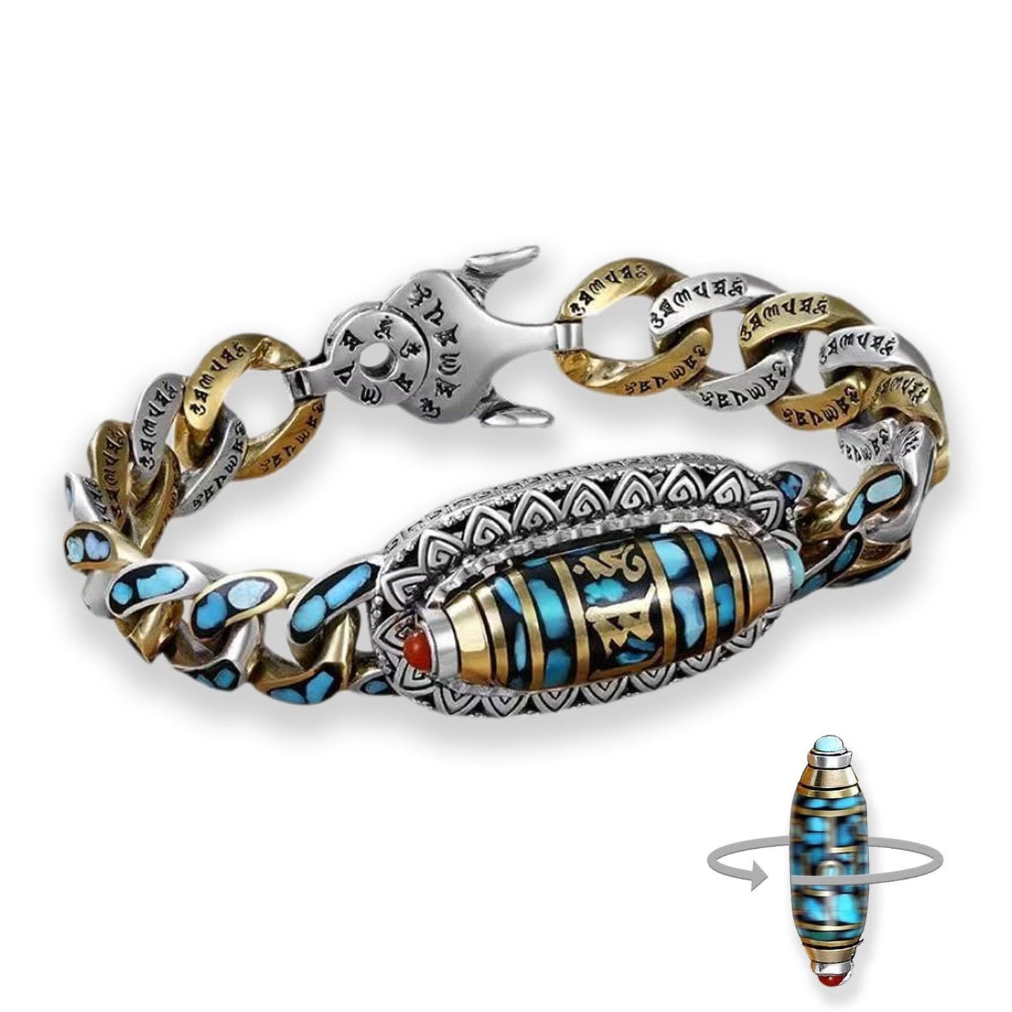 Retro Nine Eye Pearl Spinning Bracelet