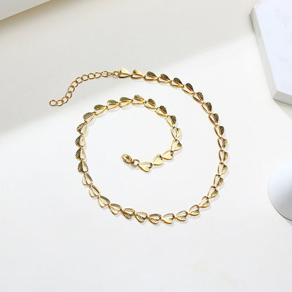 Heart Leaves Chain Bracelet, Set