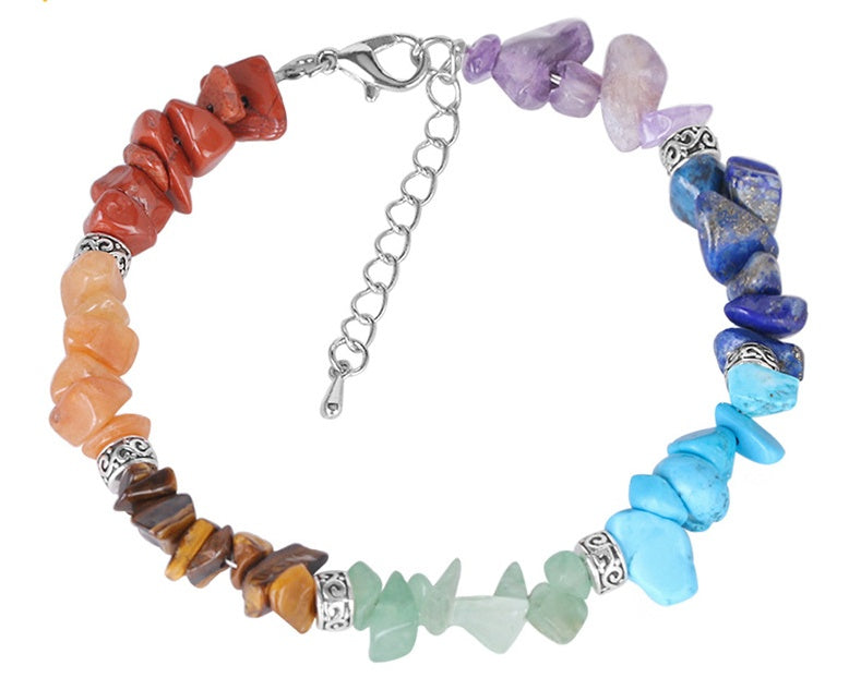 7 Chakra Gravel Bracelet