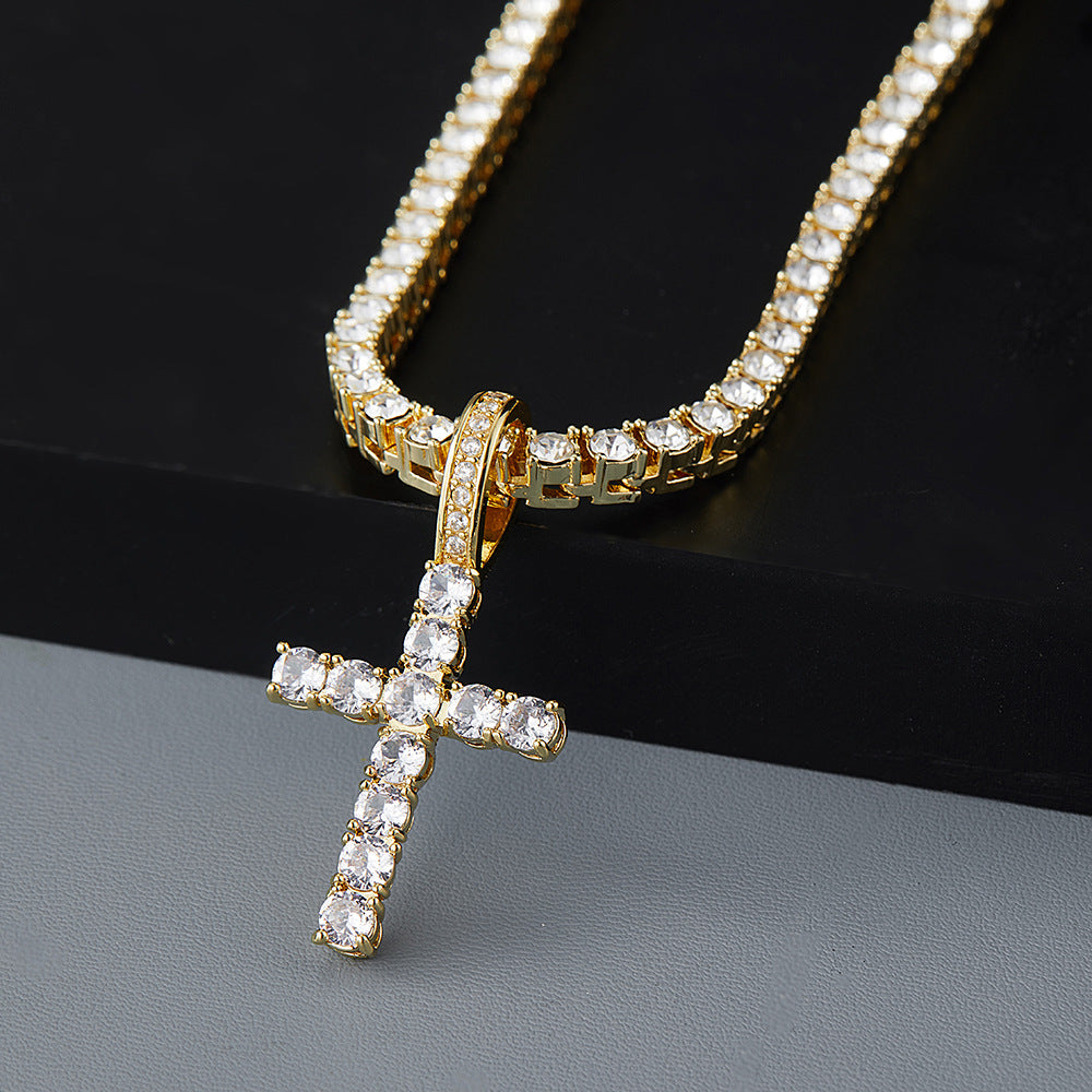 Diamond Cross Pendant Necklace