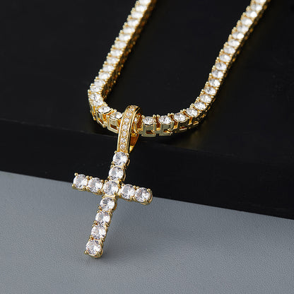 Diamond Cross Pendant Necklace