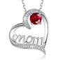 For Mom Heart Necklace with Zircon