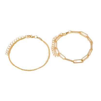 Gold And Sliver Rhinestones Bracelet