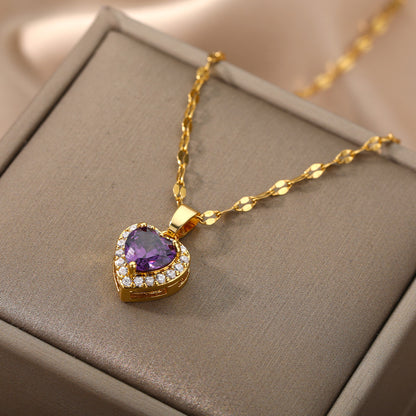 Purple Heart Ocean Necklace