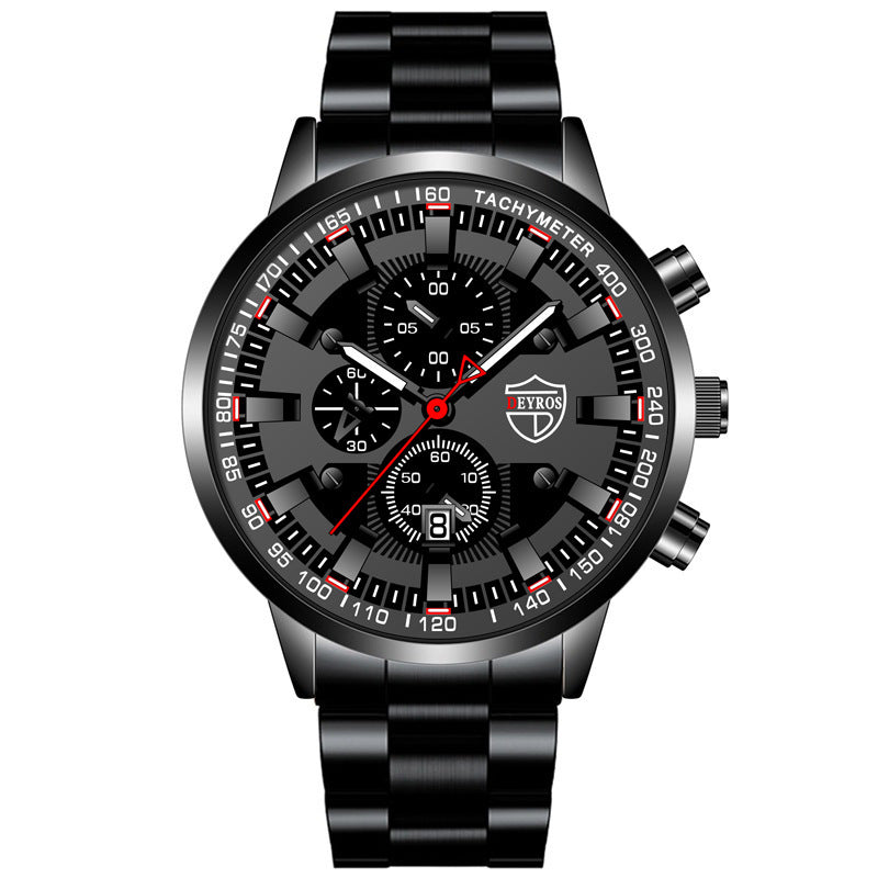 Stainless Steel Luminous Quartz Wristwatches