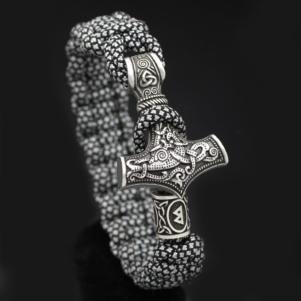 Vintage Thor’s Hammer Braided Bracelet