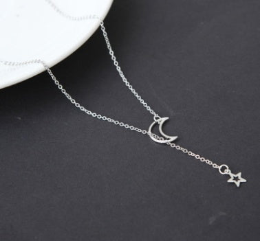 Moon and Star Necklace