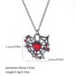 Gothic Spider, Bat, Cross, Skull, and Heart Pendant Necklaces
