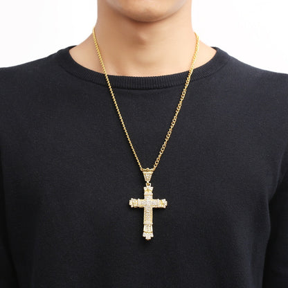 Iced Out  Cross Necklace