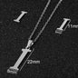 Stainless Steel Alphabet Necklace, 26 Initial Letters A–Z