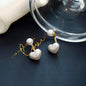 Love Pearl Stud Earrings