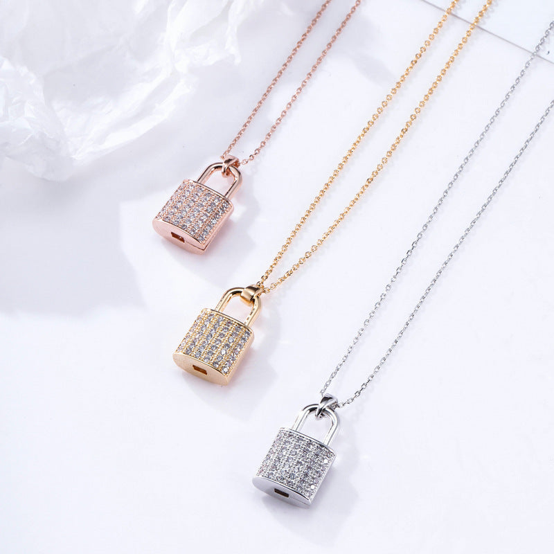 Zircon Lock Necklace