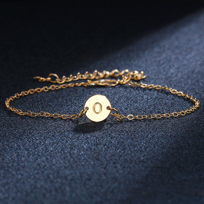 Adjustable Gold A-Z Letter Bracelet