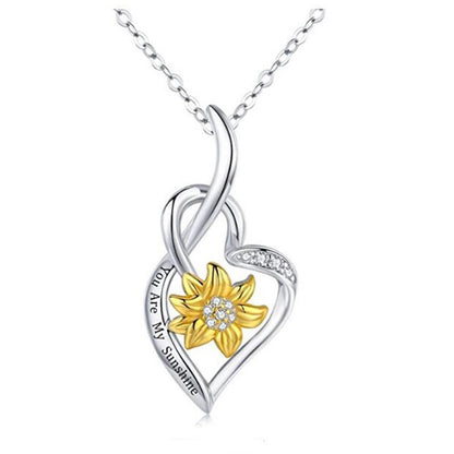 Sunshine Sunflower Pendant Necklace