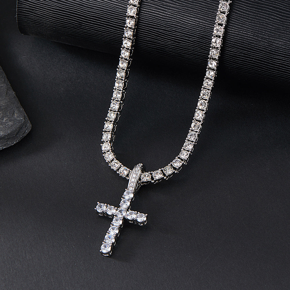 Diamond Cross Pendant Necklace