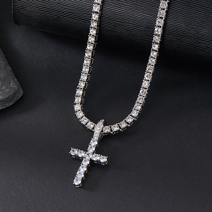 Diamond Cross Pendant Necklace