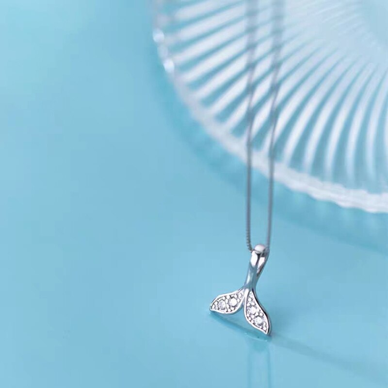 S925 Sterling Silver Mermaid Tail Necklace