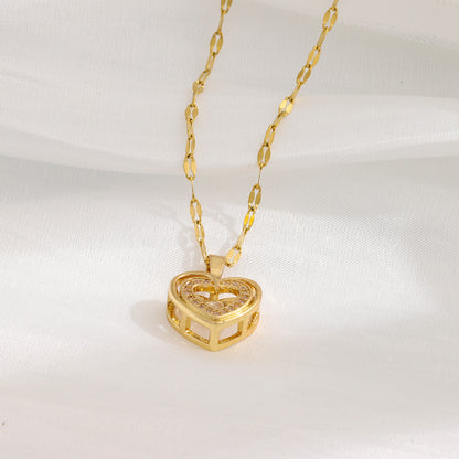 Double Layer Love Pendant Necklace