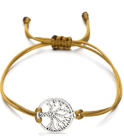 Adjustable Tree of Life Rope Bracelet