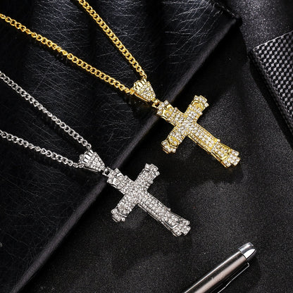 Iced Out  Cross Necklace