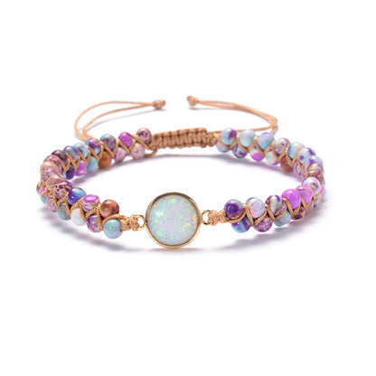 Stone Wrap Bracelet with Amethyst & Opal