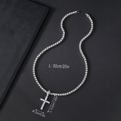 Diamond Cross Pendant Necklace