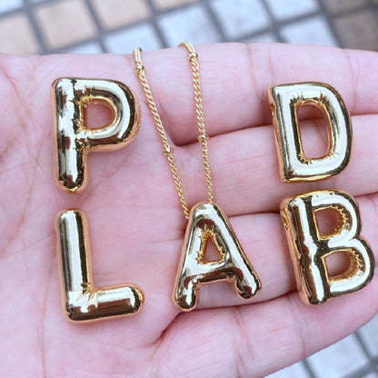 Glossy Letters Pendant Necklace