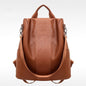 Large Capacity Leather Backpack