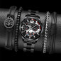 2Pcs Men’s Steel Strip Quartz Watch Set