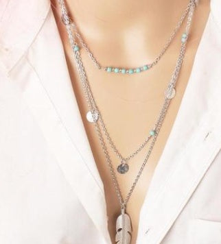 Double-Layer Triangle Necklace