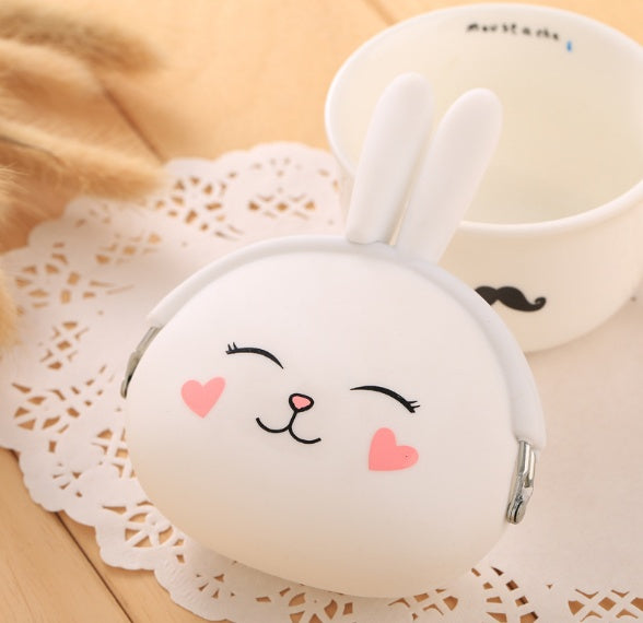 Cute Cartoon Silicone Rabbit Coin Purse