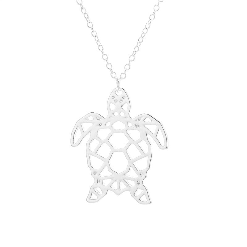 Hollow Turtle Pendant Necklace