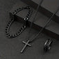 Cross Necklace, Ring & Bracelet Set